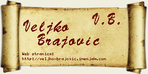 Veljko Brajović vizit kartica